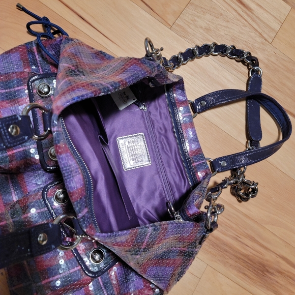 Coach poppy tartan handbag - Picture 3 of 8